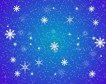 Téléchargez les illustrations : Image de fond Flocon de neige - illustration en couleur - en licence libre de droit