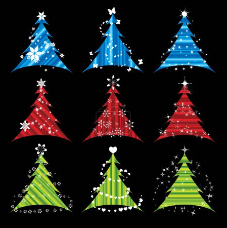 Illustration for Christmas tree, set of design elements - Royalty Free Image