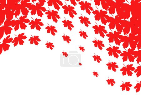 Téléchargez les illustrations : Illustration vectorielle modifiable des feuilles d'érable rouge - en licence libre de droit