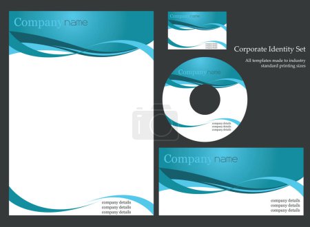 Illustration for Corporate identity template.  More business stationary in my portfolio - Royalty Free Image