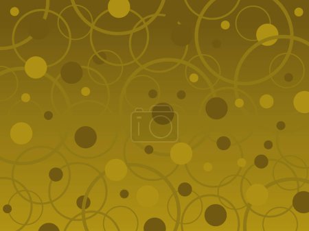 Illustration for Bubbles and rings - Vector Background in tan and brown color - Royalty Free Image