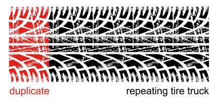Illustration for Vector tire tracks (repeating left to right) - Royalty Free Image