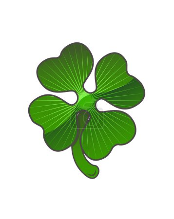 Illustration for Vector illustration of a clover isolated on white background - Royalty Free Image