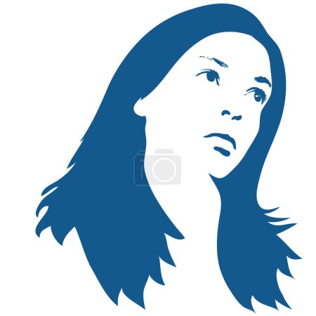 Illustration for Hand drawn silhouette or a woman - Royalty Free Image
