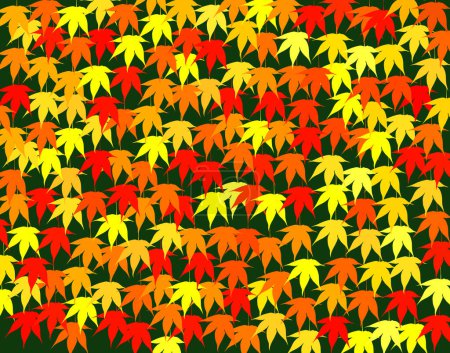 Ilustración de Diseño de vector de fondo de hojas de arce japonés en otoño - Imagen libre de derechos