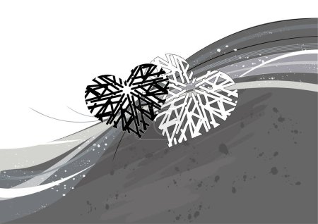 Illustration for Abstract grunge valentine background, vector illustration - Royalty Free Image