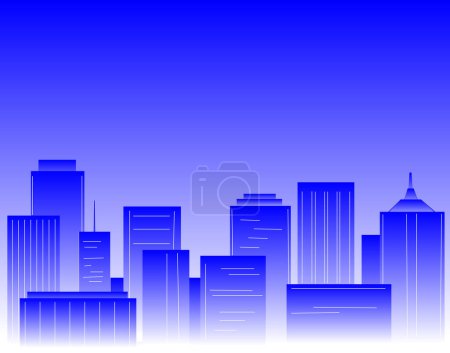 Ilustración de Ilustración vectorial editable de un horizonte genérico de la ciudad - Imagen libre de derechos