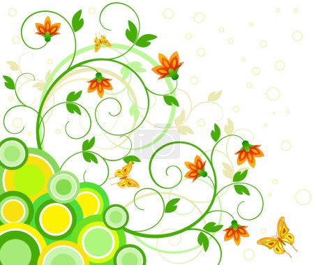Illustration for Floral  artistic vector background illustration design - Royalty Free Image