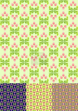 Illustration for Floral spring seamless pattern / vector - Royalty Free Image
