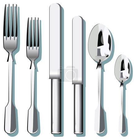 Illustration for Vector cutlery. image - color illustration - Royalty Free Image