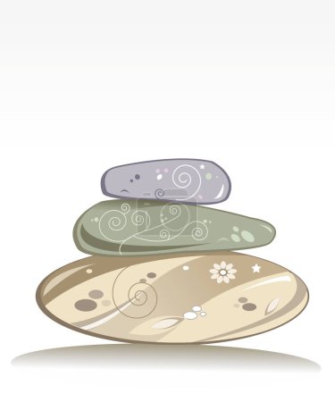 Illustration for Illustration of wellness stones - Royalty Free Image