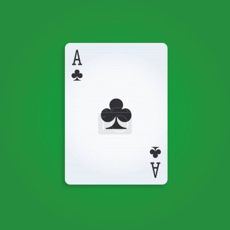 Illustration for Playing Cards Ace Of Clubs - Royalty Free Image