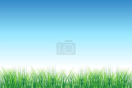 Illustration for Green field on clear sky - Royalty Free Image