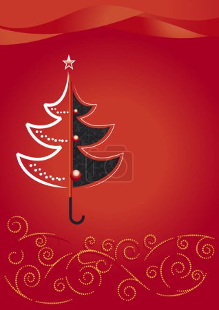 Ilustración de Fondo de Año Nuevo y Navidad - Imagen libre de derechos