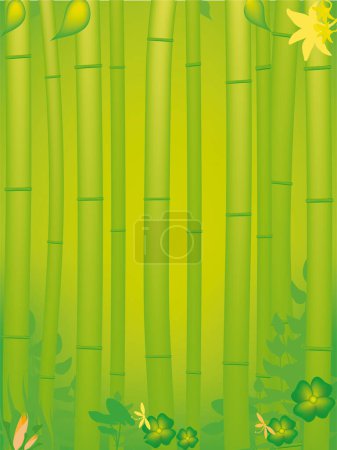 Illustration for Vector illustration of bamboo forest background - Royalty Free Image