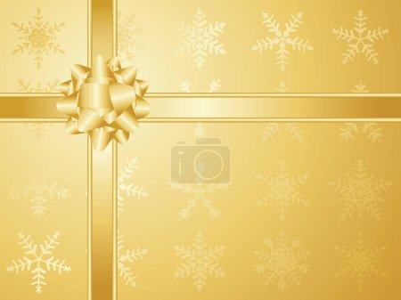Illustration for Gold christmas bow and ribbons.  More christmas images in my portfolio. - Royalty Free Image