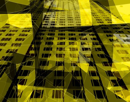 Illustration for Abstract editable vector background of a building - Royalty Free Image