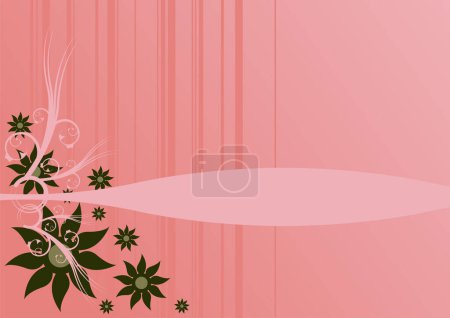 Illustration for Abstract background with some flowers and copy space - Royalty Free Image