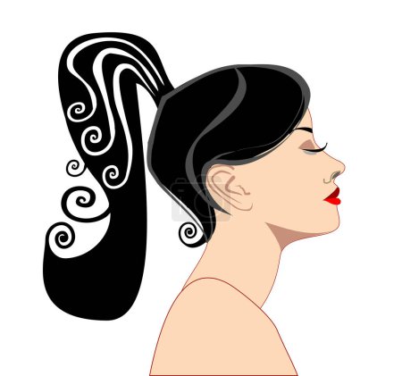 Illustration for A vector illustration of the silhouettes of women. - Royalty Free Image