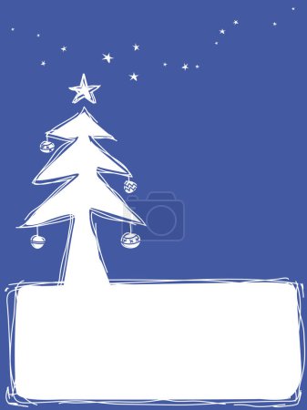 Téléchargez les illustrations : Fond bleu de Noël avec neige - en licence libre de droit