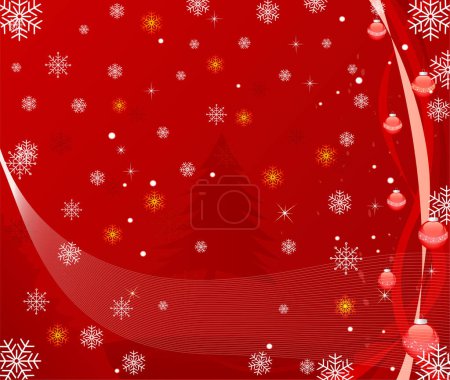 Illustration for Abstract  Christmas background  - vector - Royalty Free Image