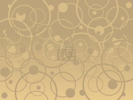 Illustration for Tan Circles - Vector Background in tan and brown color - Royalty Free Image