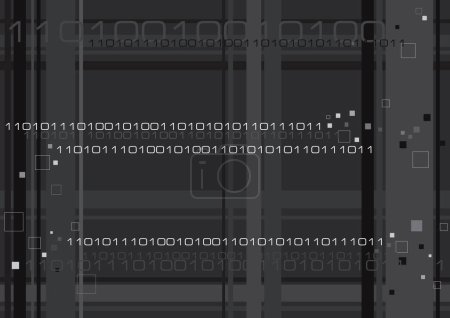 Ilustración de Tecnología de código binario digital generada por computadora - Imagen libre de derechos