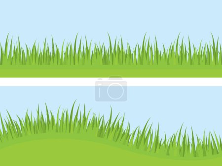 Téléchargez les illustrations : Vecteur d'herbe verte. Facile à modifier. - en licence libre de droit