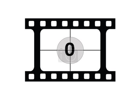 Illustration for A vector representing a film countdown - Royalty Free Image