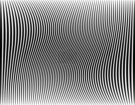Ilustración de Ilustración vectorial editable de un patrón de rayas negras - Imagen libre de derechos