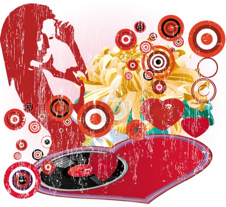 Illustration for Grunge Background - vector image - color illustration - Royalty Free Image