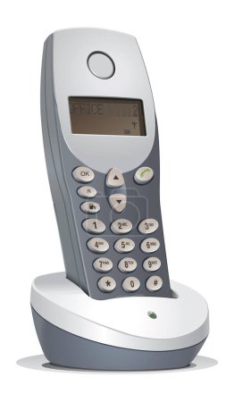 A vector illustration of a cordless phone