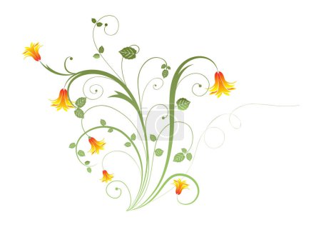 Téléchargez les illustrations : Image florale abstraite - illustration en couleur - en licence libre de droit