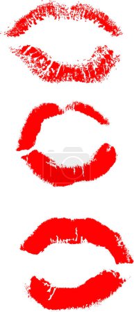 Téléchargez les illustrations : Différents types de marques de lèvres - en licence libre de droit