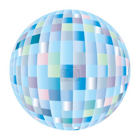 Téléchargez les illustrations : Équipement de sphère disco en forme de trois dimensions - en licence libre de droit