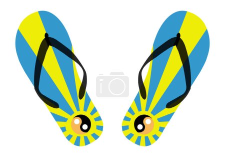 Illustration for A vector representing sandals - Royalty Free Image