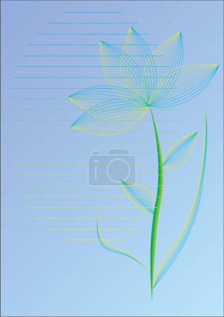 Illustration for Vector floral background with flower and shape as egg - Royalty Free Image