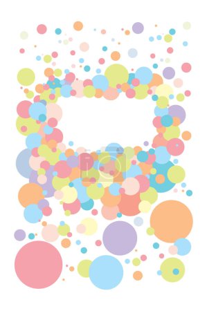 Téléchargez les illustrations : Pastel confettis bulles image - illustration en couleur - en licence libre de droit