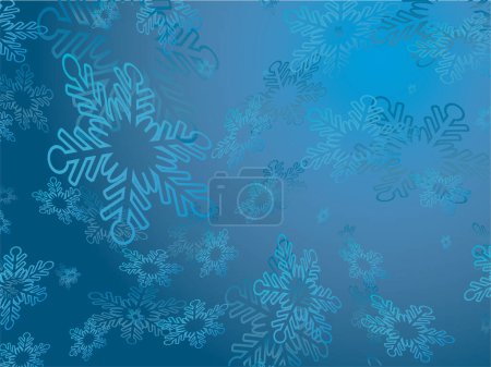 Illustration for Snowflake background image - color illustration - Royalty Free Image