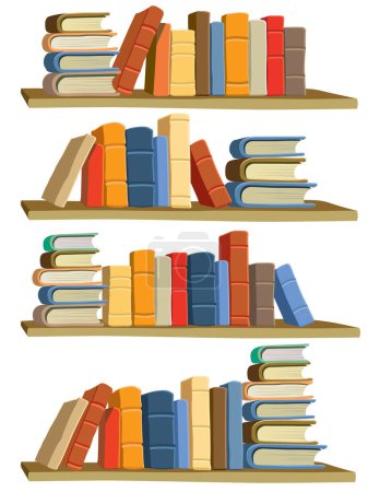 Illustration for Collection of colorful books on white background - Royalty Free Image