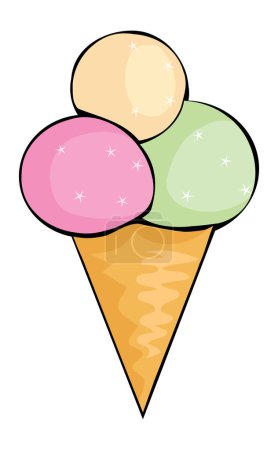 Ilustración de Imagen de helado coloreado - ilustración en color - Imagen libre de derechos