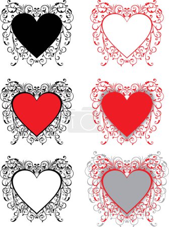 Illustration for Valentine background, hearts, vector illustration - Royalty Free Image