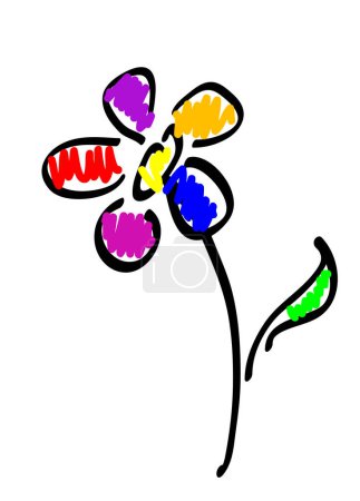 Illustration for Vector Line art image of flower - Royalty Free Image