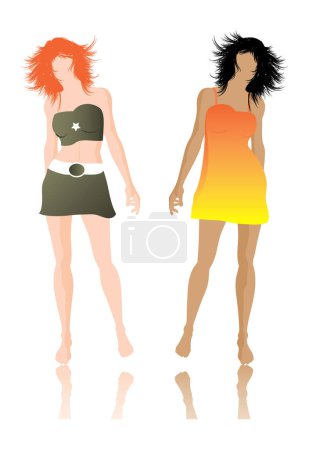 Illustration for Illustration of sexy females - Royalty Free Image