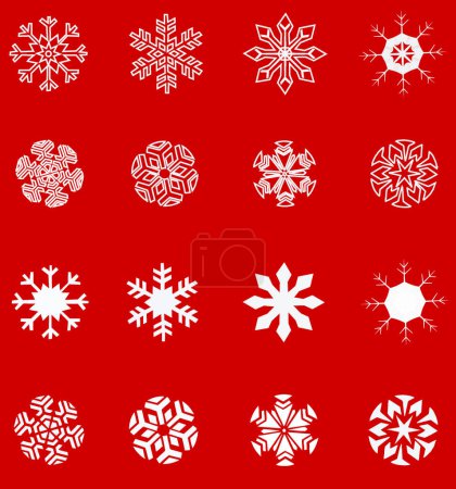 Illustration for Snowflakes - illustration image - color illustration - Royalty Free Image