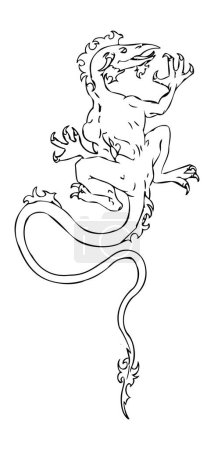 Téléchargez les illustrations : Illustration d'un dragon
. - en licence libre de droit