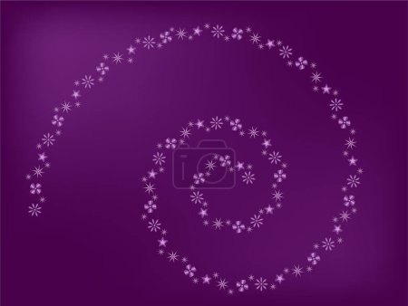 Illustration for Vector illusration of purple flower on a bright purple background - Royalty Free Image