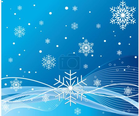 Ilustración de Imagen vectorial de diseño de copos de nieve - ilustración en color - Imagen libre de derechos
