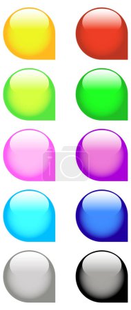 Illustration for A Colourful Set of Web Buttons - Royalty Free Image