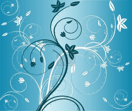 Illustration for Abstract art design floral background - vector illustration - Royalty Free Image